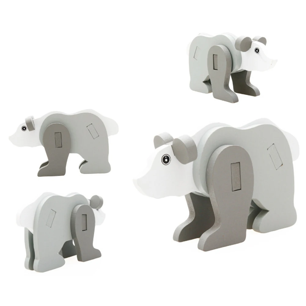 

3D Animal Puzzles DIY Building Construction Handmade Craft Kids Educational Toys for Children Gift