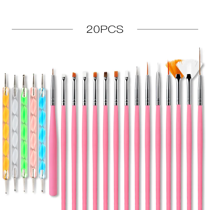 Набор кистей для ногтей ROSALIND Гель лак кисть маникюра Раскрашивание ручка гель