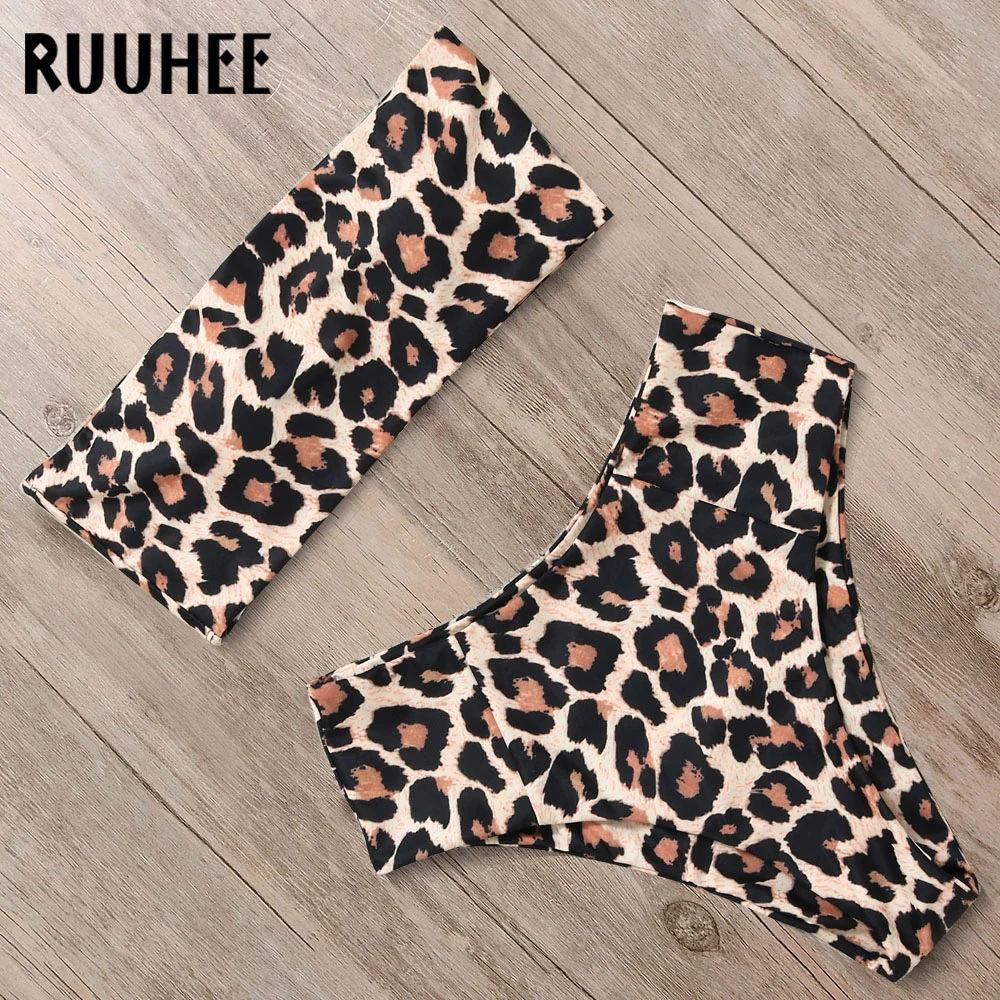

RUUHEE Bandage Bikini Swimwear Women Swimsuit High Waist Bikini Set 2021 Bathing Suit Push Up Maillot De Bain Femme Beachwear