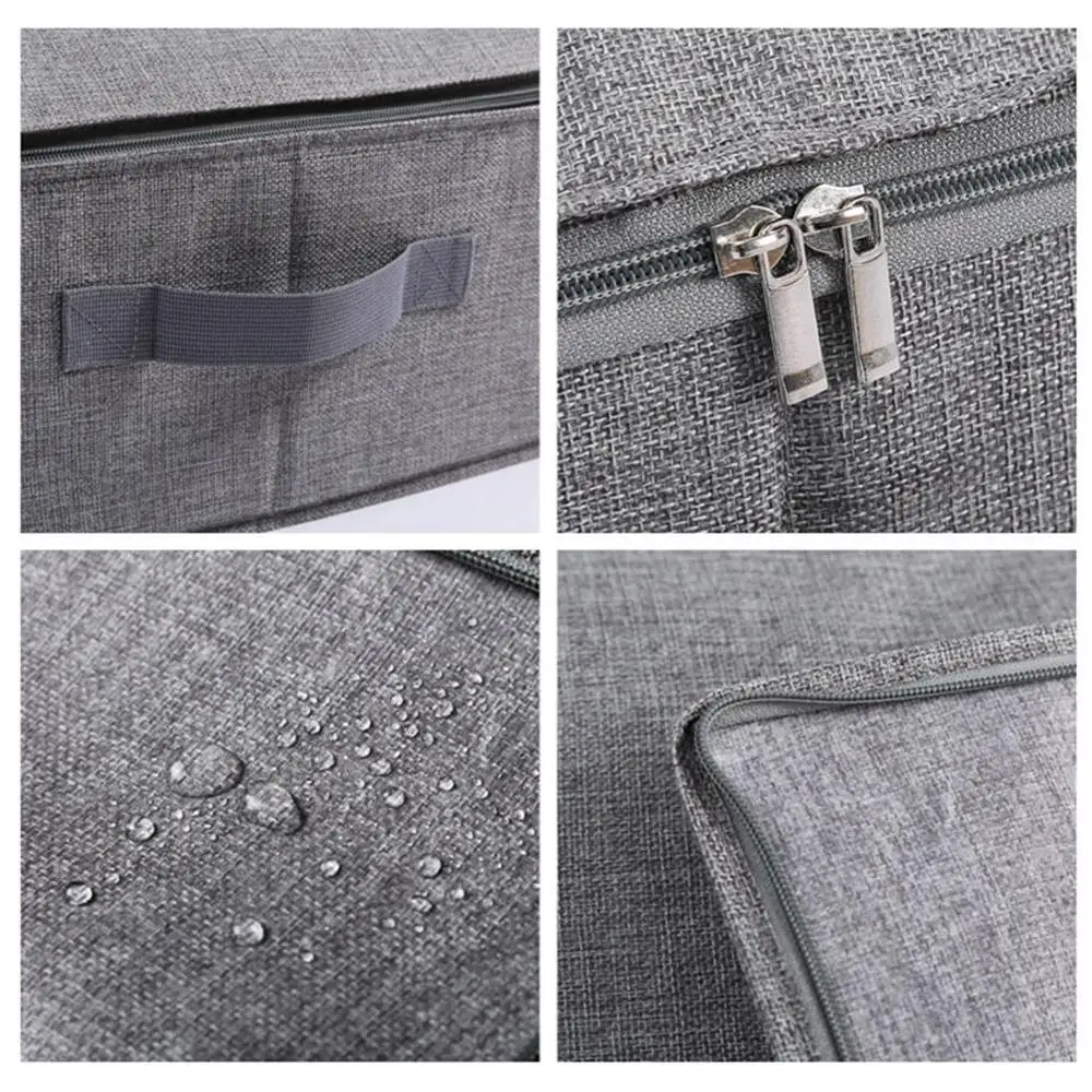 Льняной складной органайзер для хранения обуви под кроватку шкаф коробка