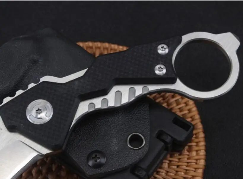 Нож-коготь карамбит мини-нож Судного дня D2 лезвие G10 ручка для самообороны