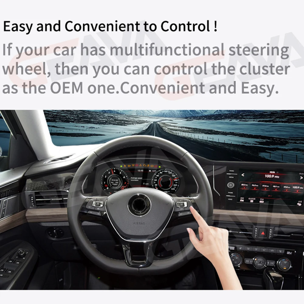 Панель цифровая для приборной панели кластер виртуального инструмента в кабине