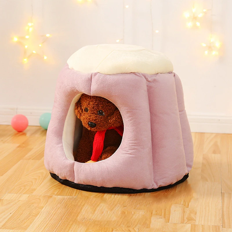 

Winter Warm Kennel Cats House Pet Nest Cat Sleeping Bag Deep Sleep Semi-closed Cat Tent Cat Bed Small Medium Dogs Pets Home Cave