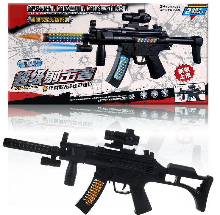 Children's electric sound hairpin submachine sniper rifle military model toy guns