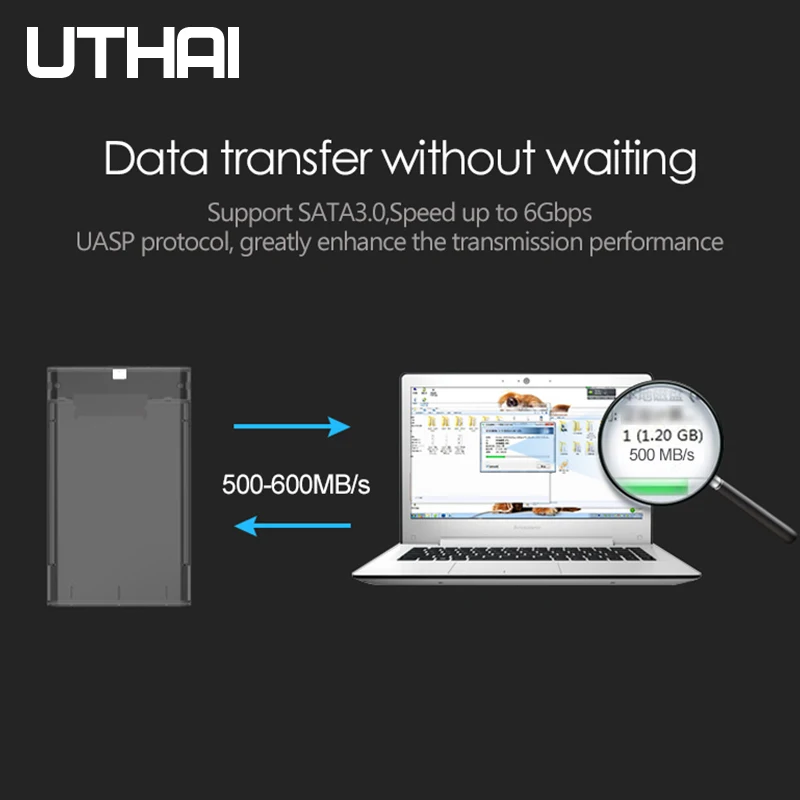 Корпус для жесткого диска UTHAI G25 USB3.0/Type-C чехол 2 5 " SSD SATA3 на USB 3 0/2 0 бокс C HDD Gen2 6GBp/s |