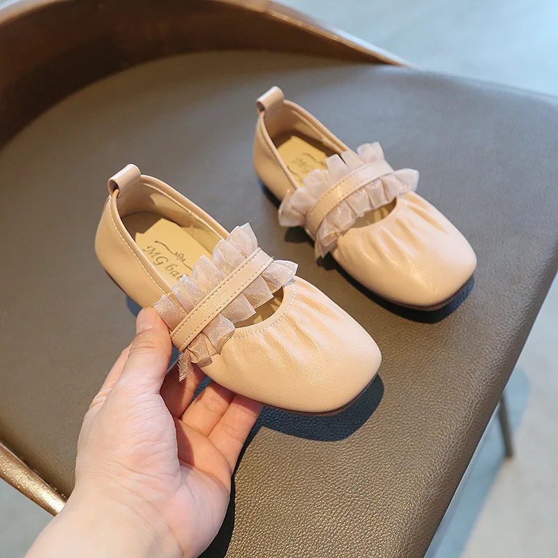 

Spring New Kids Shoes for Girl Baby Princess Shoes Fashion Solid Color Flat Toddler Shoes Kids Sneakers Black SMG151