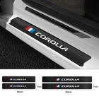 4 шт., защитные наклейки на порог автомобильной двери, для Corolla, углеродное волокно, виниловые аксессуары для Corolla 14 2015 2019 2017 2020 2016 2018