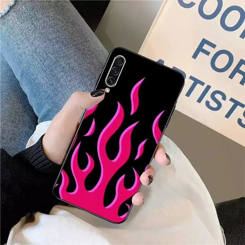 

Flame pattern Colorful sparks Phone Case For Samsung galaxy S 9 10 20 A 10 21 30 31 40 50 51 71 s note 20 j 4 2018 plus