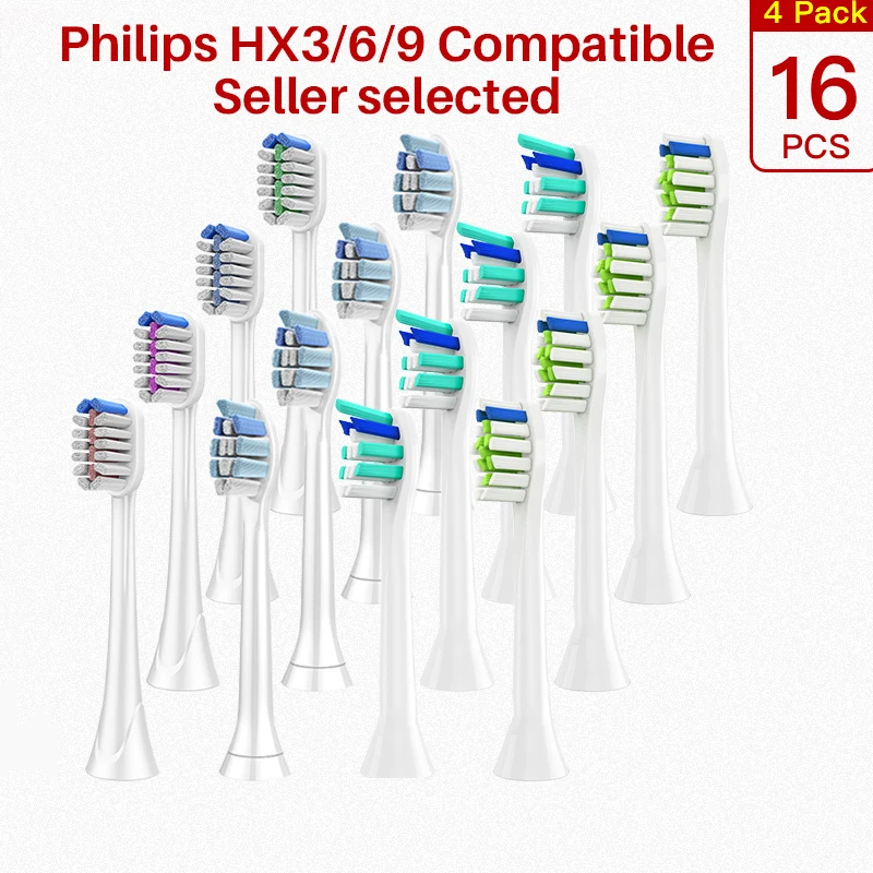16 шт. Philips Зубная щётка головки Sonicare Relpacement насадка для зубных щеток Flexcare