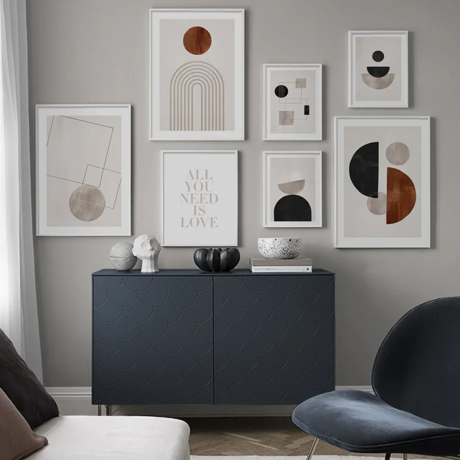 

Abstract Geometric Lines Modern Nordic Posters And Prints Wall Art Canvas Painting Gallery Wall Pictures For Living Room Decor