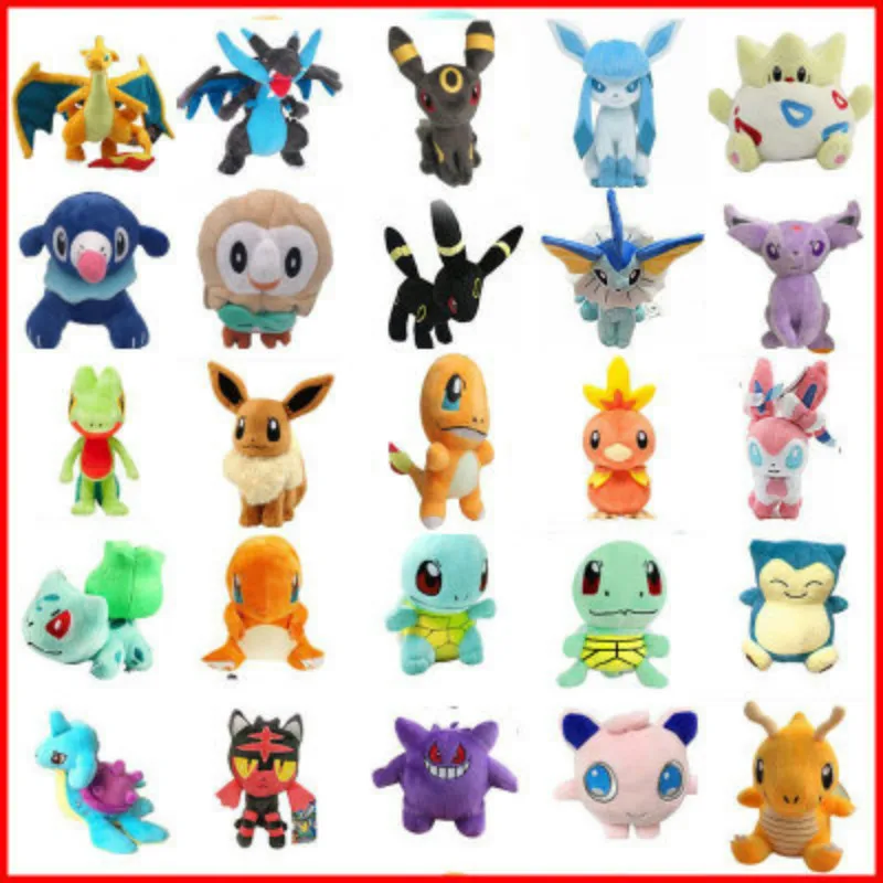 Takara Tomy Pokemon Pikachu Eevee плюшевые игрушки Jigglypuff Charmander Gengar Bulbasaur с животными для