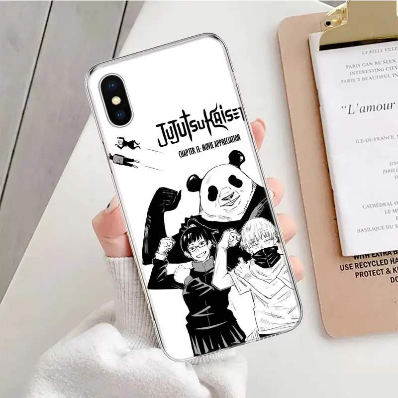 Anime Jujutsu Kaisen Satoru Gojo Soft Phone Case For IPhone 11 12 13 14 Pro MAX XR X XS Mini Apple 8 7 Plus 6 6S SE 5S Fundas