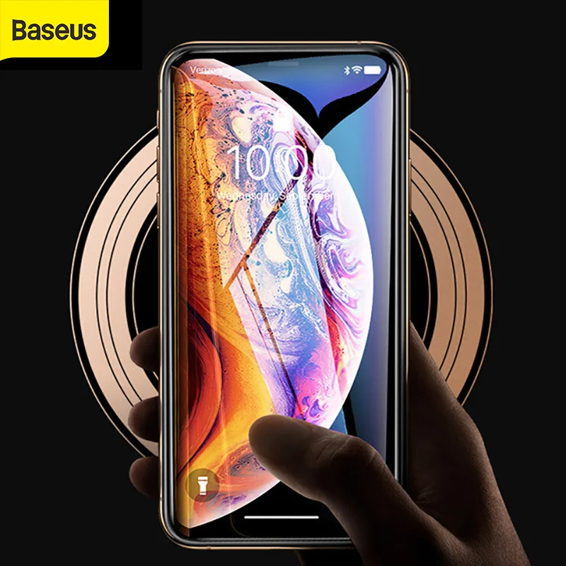 Закаленное 3D стекло Baseus 0 3 мм для iPhone Xs Max XR защитное с полным покрытием защита