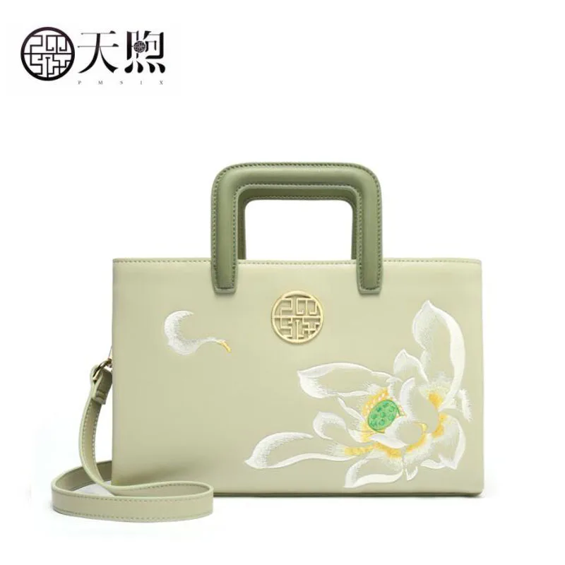 Pmsix женская кожаная сумка 2019 Новая мода темперамент большая емкость свежая