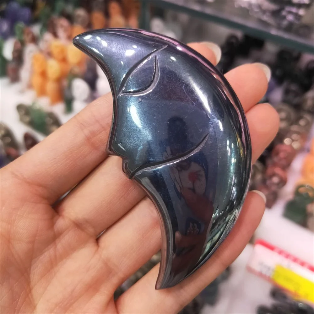 

1 шт. натуральный кварц Terahertz moon Energy камни для рейки комната Домашний офис Искусственный драгоценный камень