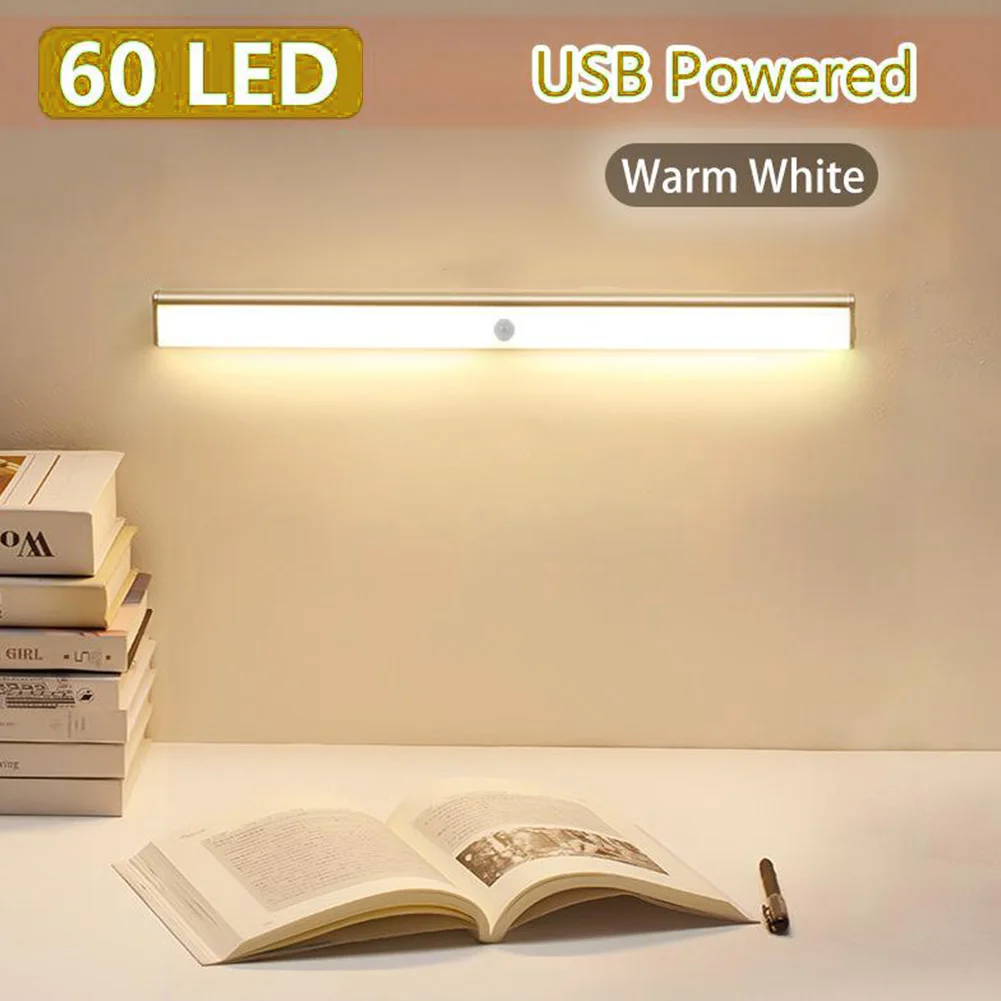 

10/40/60 LED PIR Motion Sensor Light Wireless USB Rechargeable LED Night Lights Lamp For Staircase Kitchen Closet Aisle Wardrobe