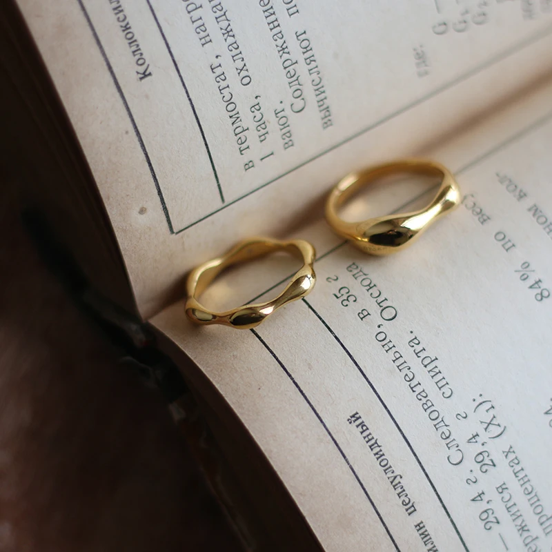 

MODAGIRL в Корейском стиле Стиль волна кольцо неправильной формы женские кольца из нержавеющей стали золотые ювелирные изделия Аксессуары для ...