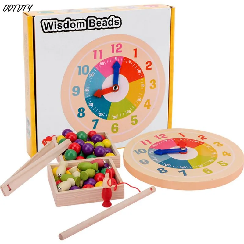 

Magnetic Wooden Fishing Catching Game Toy for Toddlers Kids Birthday Learning Education Toys Preschool Board Montessori Game Toy