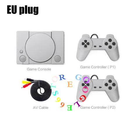 EUplug Классическая игровая консоль мини 620 Ретро видео игровая консоль двойной проигрыватель 8 бит Поддержка AV Out семейный ТВ Ретро игровой контроллер - Цвет: EUplug