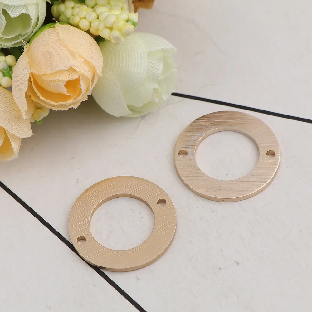 

DoreenBeads Aluminum Alloy Connectors Round Circle Ring Gold Color Jewelry Accessories Findings for DIY 25mm(1") Dia, 10 PCs