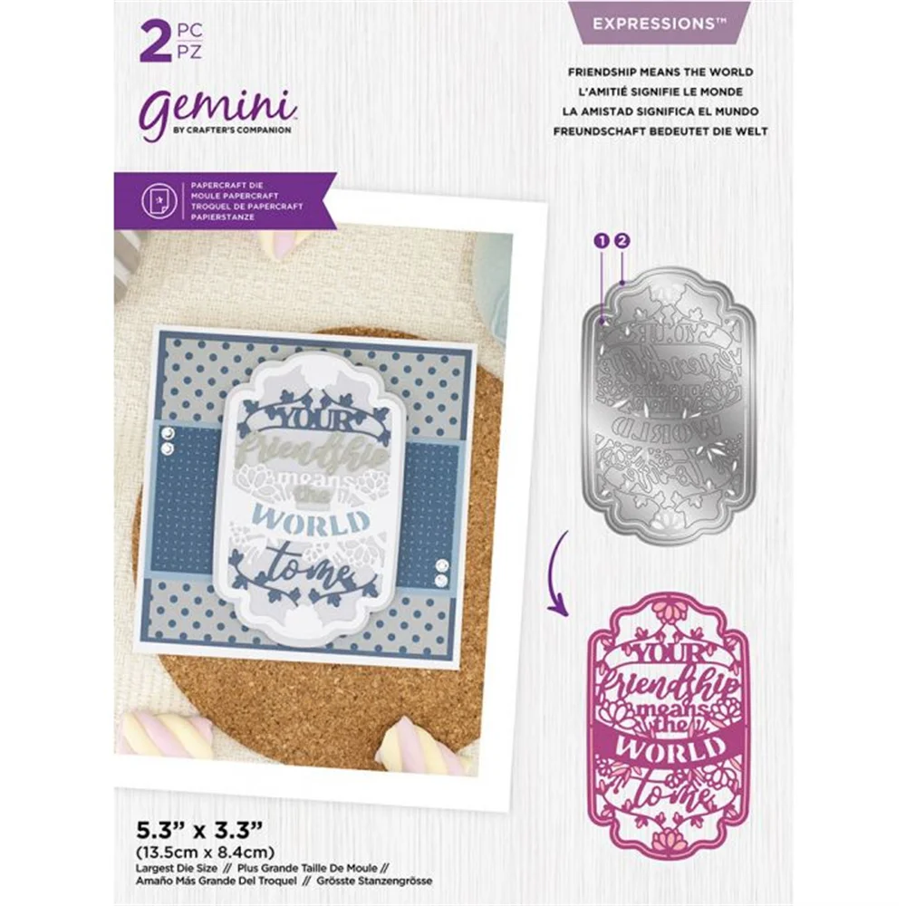 

Металлические Вырубные штампы «Дружба означает мир» 2022, «сделай сам», подарочная карта, альбом для скрапбукинга, лезвие для рукоделия, шабл...