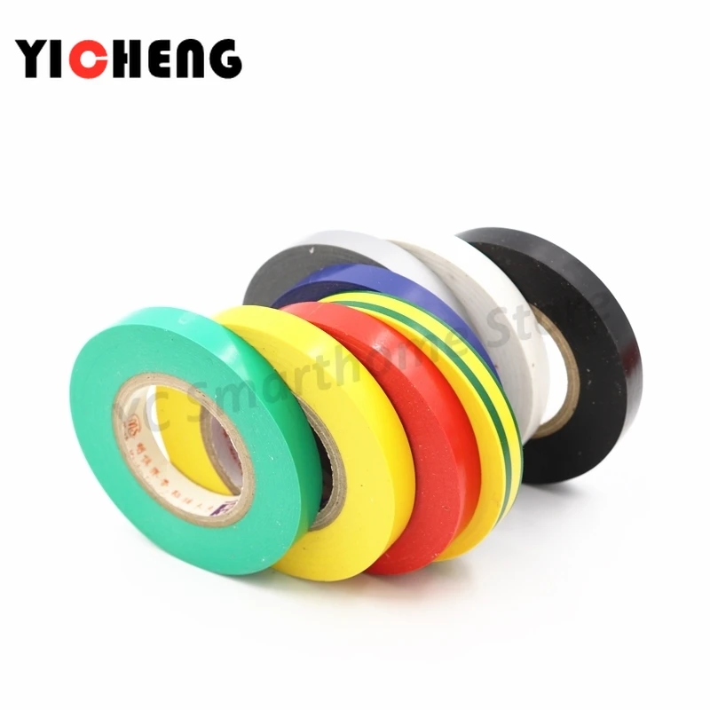 

1Pcs Senior electrical tape insulation tape wire electrical PVC waterproof tape cloth width 1.0cm long 18 meters 8 colors