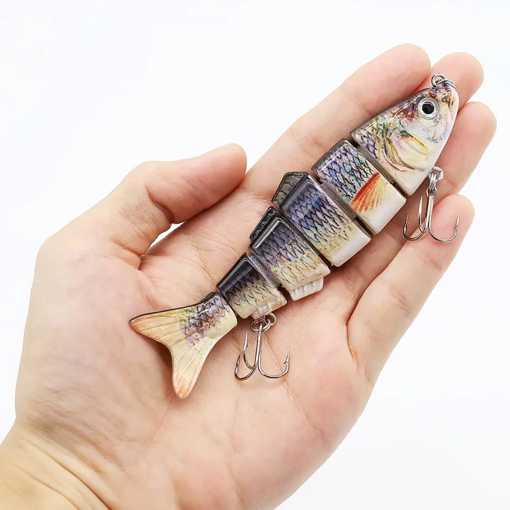 Погружной кренкбейт 12 см 25 г рыболовные приманки наживки 6 сегментов жесткая