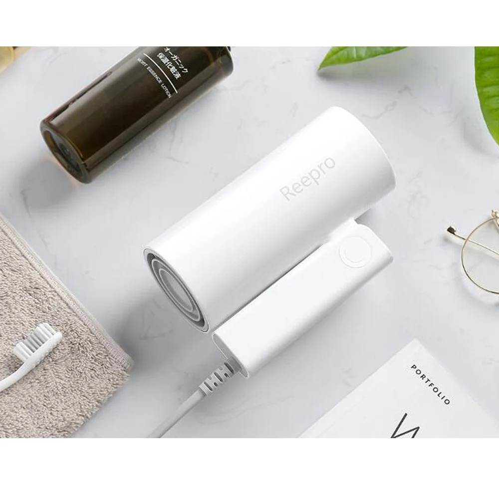 Reepro мини фен для волос с питанием RP HC04 портативный белый путешествий быстро