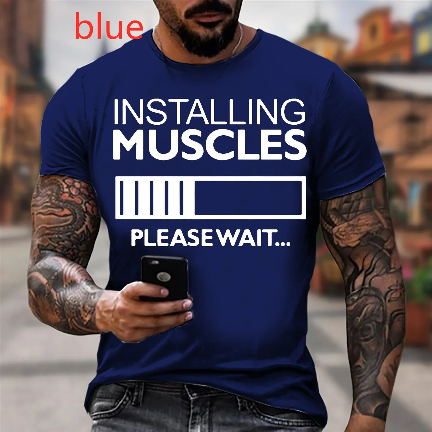 

2021 Fashion Slim Short Sleeve Cool T-Shirts 3D Print Letter T-Shirts