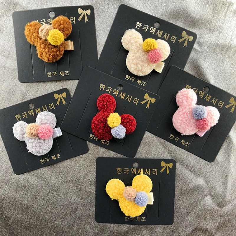 Заколки для волос с Минни Маус маленьких девочек детские заколки на осень и зиму