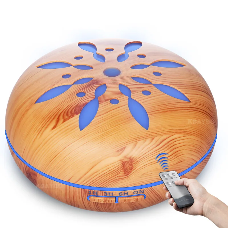 

KBAYBO 550ml Air Humidifier Aroma Essential Oil Diffuser Wood Grain Ultrasonic Cool Mist Humidifier for Office Home Living Room