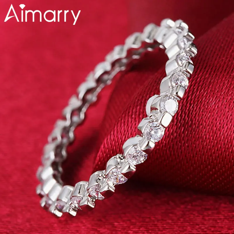 

Aimarry 925 Sterling Silver AAA Zircon Ring For Women Charm Gift Party Engagement Wedding Fashion Jewelry