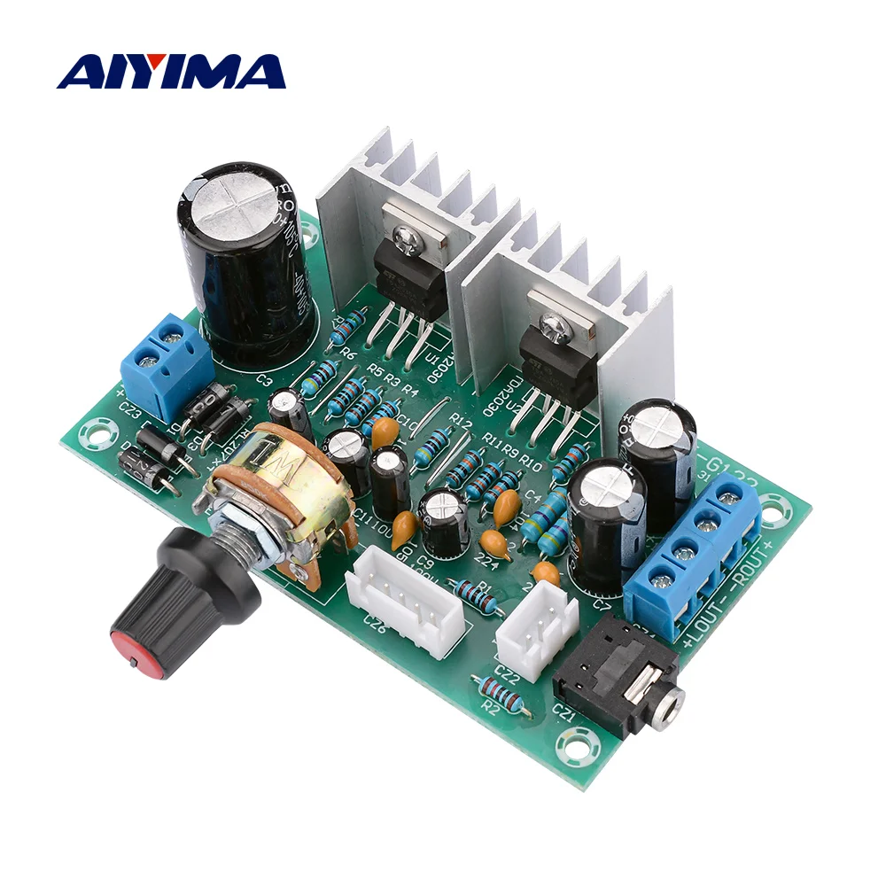 AIYIMA усилители аудио Плата AC DC 12V TDA2030 усилитель мощности 2 0 15Wx2 Pure TDA20 усилителя DIY