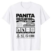 Panita Venezolano забавная рубашка в стиле Venezuela Мужская Черная
