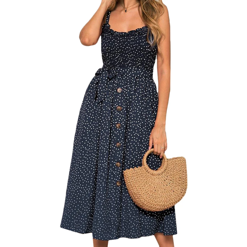 VICABO женское платье Лето 2020 модное с принтом Длинные повседневные сексуальные