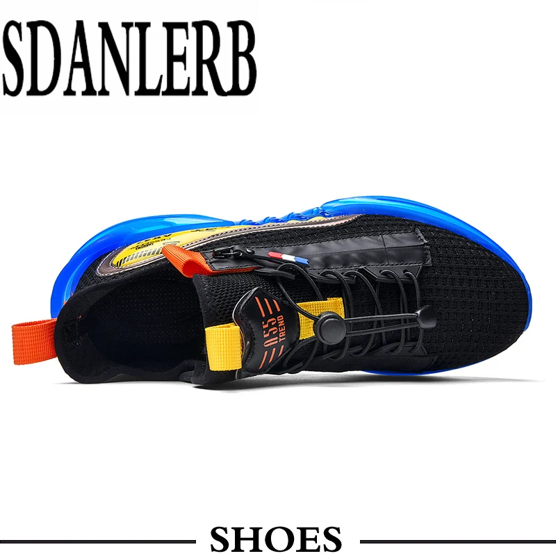 

2021 Spring Height Increasing Fashion Men Chunky Sneakers Street Style Breathabek Adult Male Casual Shoes