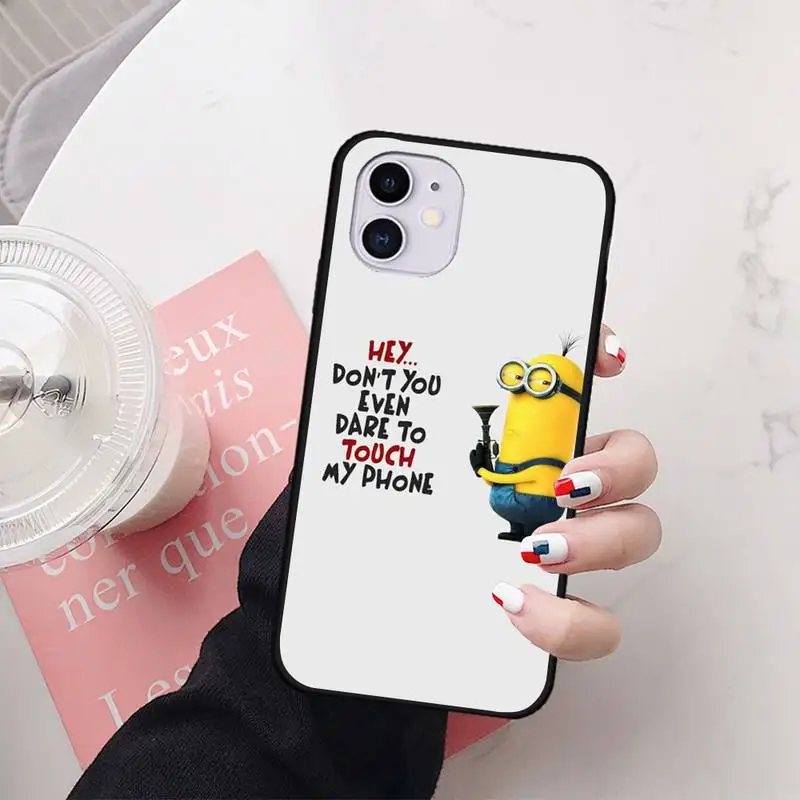 Милый мультяшный чехол с миньонами чехлы для iphone 11 PRO MAX X XS XR 4S 5S 6S 7 8 PLUS SE 2020 |