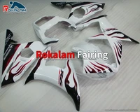bodywork for yamaha yzf600 2003 2004 r6 03 04 white black motorcycle fairing 3 gifts injection molding
