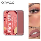 O.TW O.O  Палитра для макияжа 3 в 1 помада, Румяна Тени для век увлажняющий Матовый тинт для губ натуральные Румяна для лица женская косметика