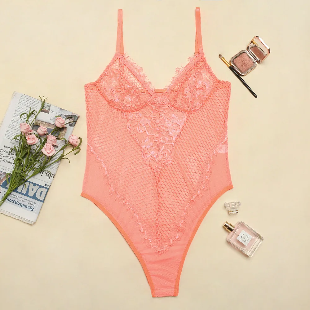 

Lace Sexy Lingerie Erotic Transparent Woman Bodysuit Hollow Out Erotic Lingerie Sexy Costume Women's Underwear Fancy Nightgown