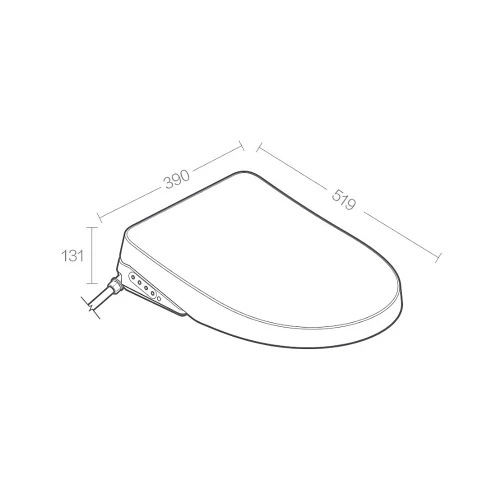 

New Smartmi Smart Toilet Seat Lid Pro Electric Toilet Cover Automatic Induction Bidet Work with APP Remote Control 1200W 220V