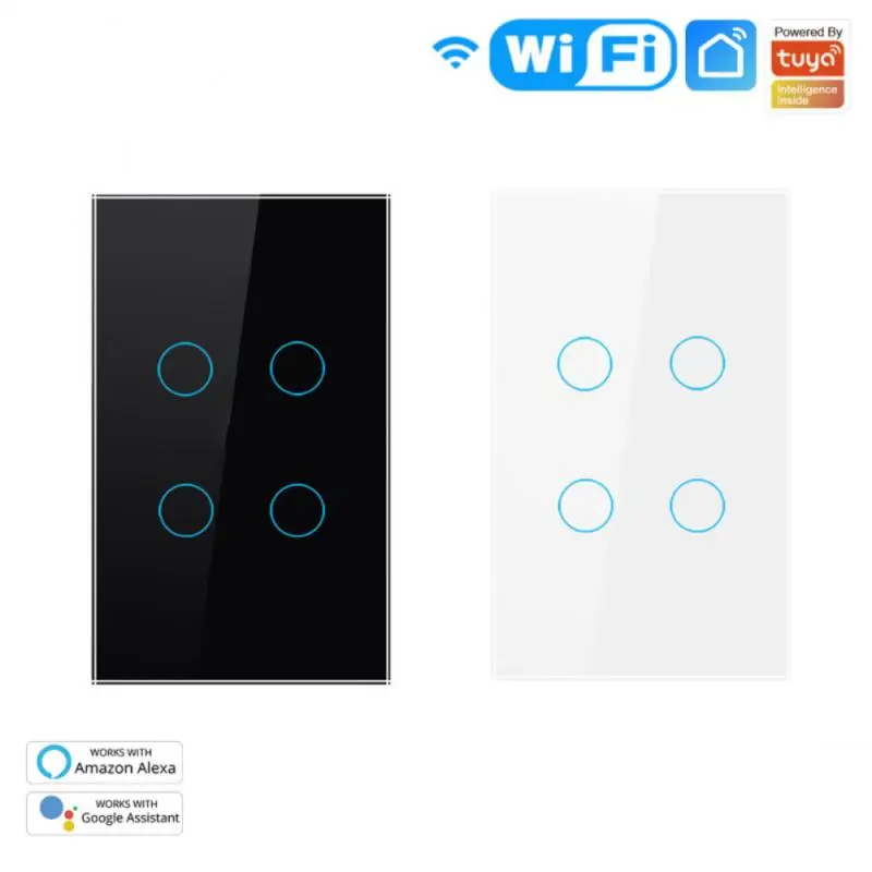 

Tuya Wifi Smart Touch Switch Voice Control Light Switch With Wireless Remote Control Wall Switch Work Alexa Echo Google Home