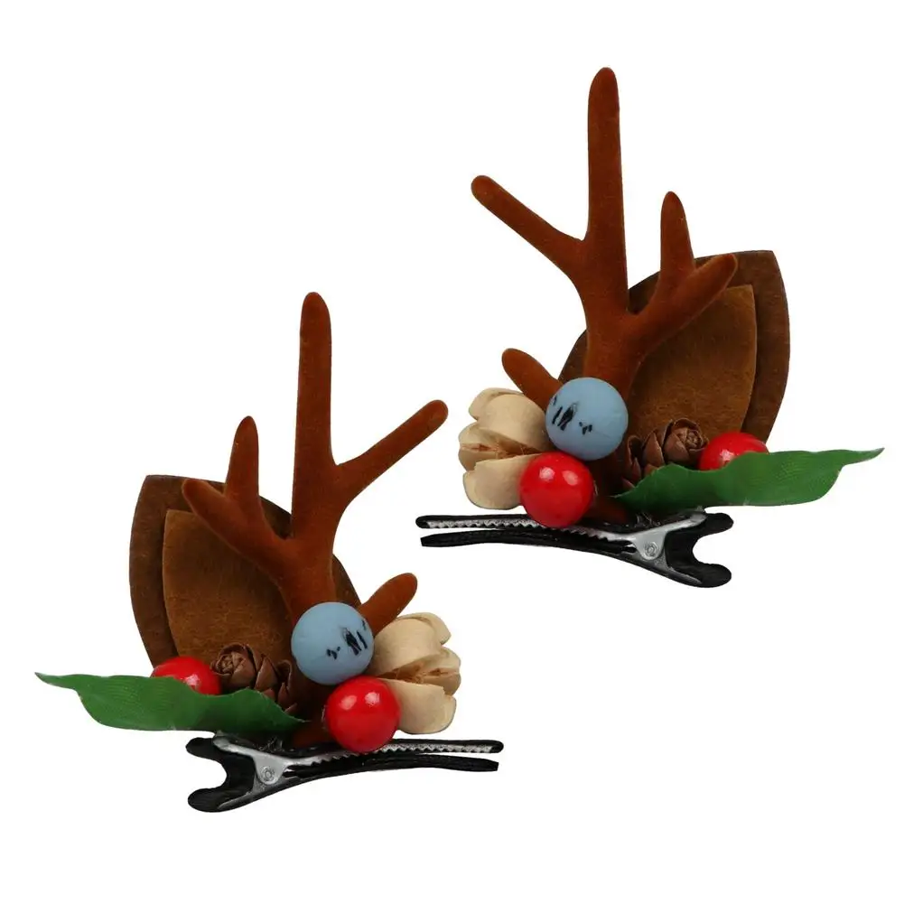 

Christmas Print Cute Elk Hair Clip Girls Hairpin Hair Clips For Kids Festival Gift Christmas Costume Hair Accessory Headdress