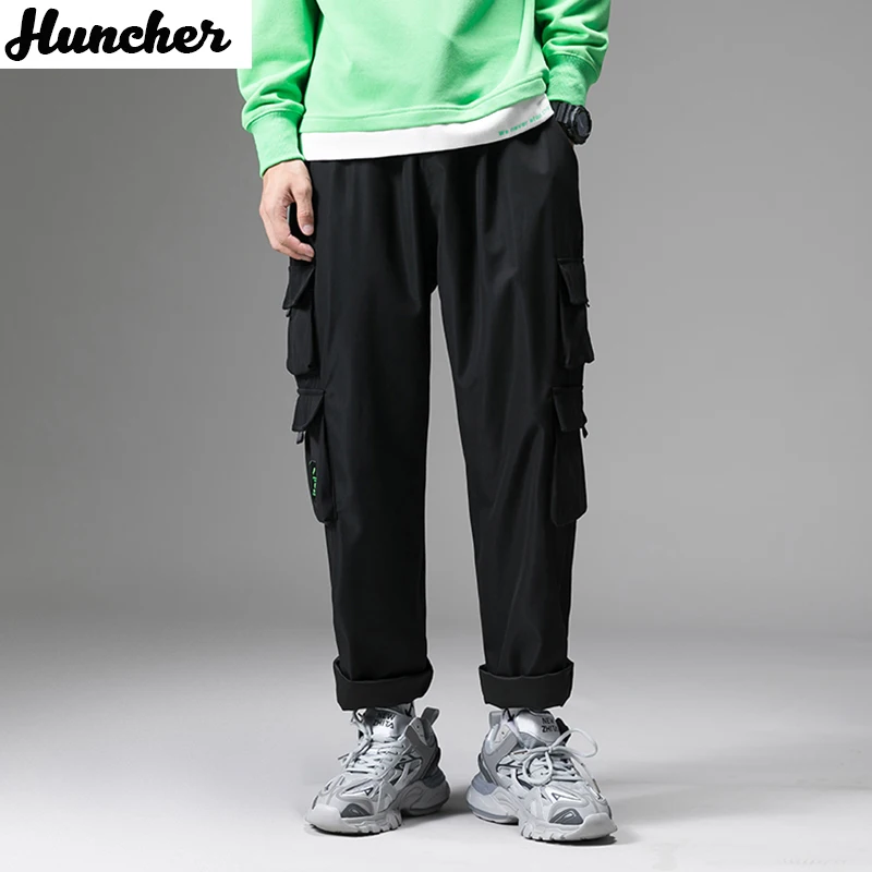 Hucnher мужские брюки карго Мужская мода 2020 хип хоп стиль Японская уличная одежда
