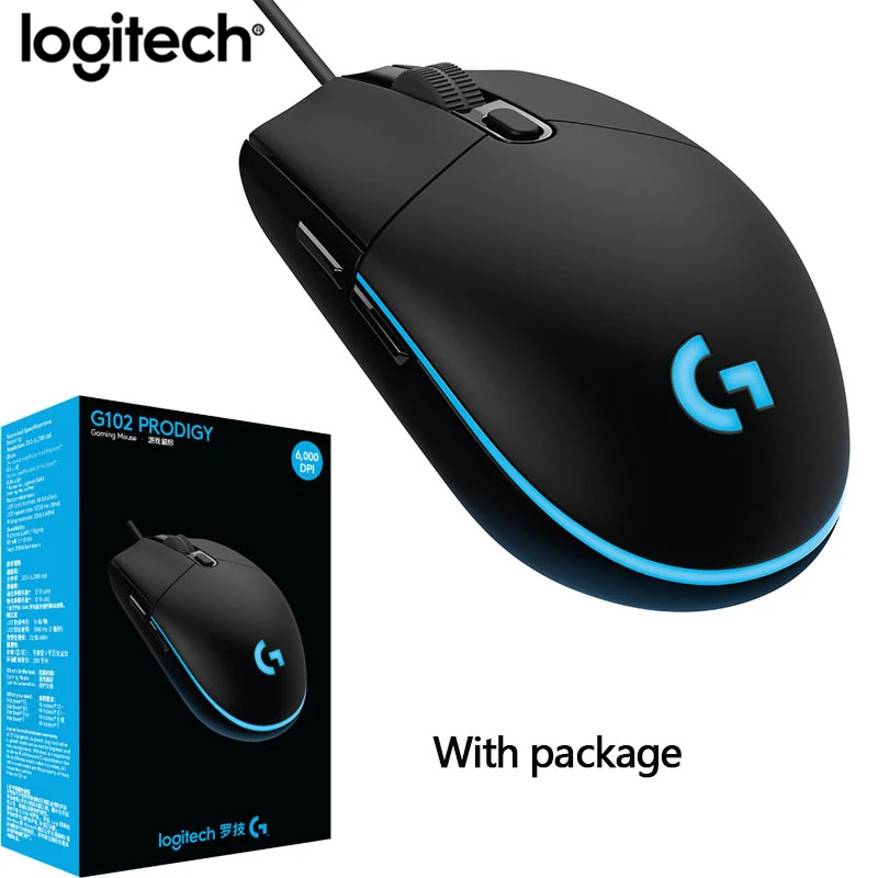 Игровая оптическая мышь Logitech G102 8000DPI Проводная игровая с поддержкой ПК/ноутбука