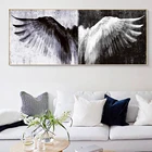 Настенные плакаты с изображением крыльев Ангела и черного цвета, винтажная Картина на холсте, Настенная картина с изображением крыльев для декора гостиной