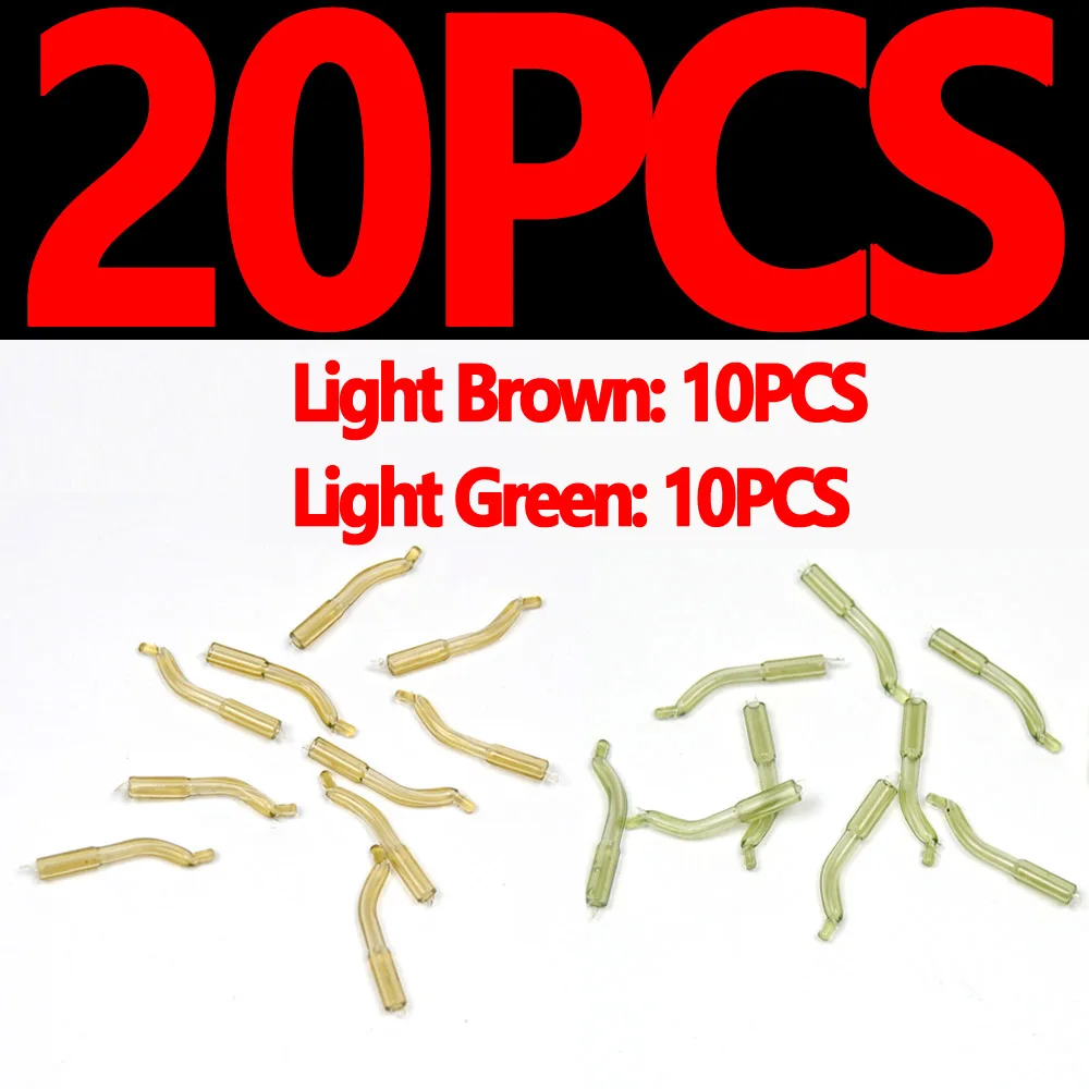 20PCS Mix color JIGEECARP 20 шт. резиновый крючок для ловли карпа, камуфляжные противозапутывающие лески, выравнивающие рыболовные клеммы, снасти, аксессуары - Цвет: 20PCS Mix color