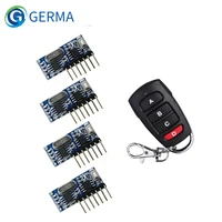 germa rf remote control transmitter 433mhz wireless receiver learning code 1527 decoding module 4 ch output learning button