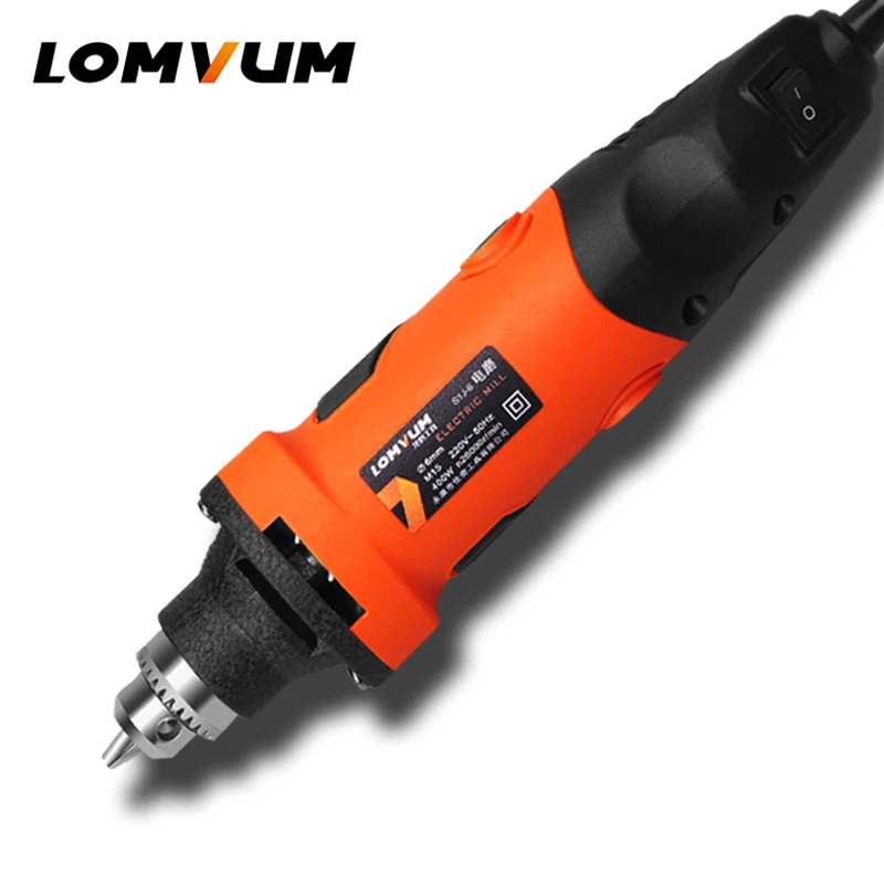 model 1 LOMVUM 400 Вт Мини электрическая дрель гравировальный инструмент шлифовальный станок мощный металлический режущий ремонт роторные инструменты шлифовальный станок резьба - Цвет: model 1