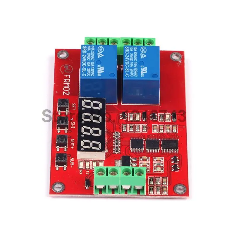 Многофункциональный релейный модуль 2 канала 5 В 12 24 С задержкой времени